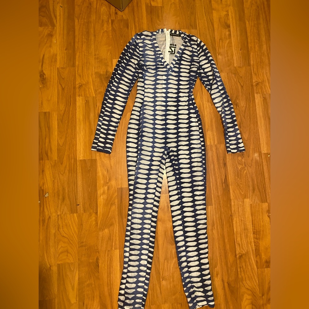 Blue & white jumpsuit